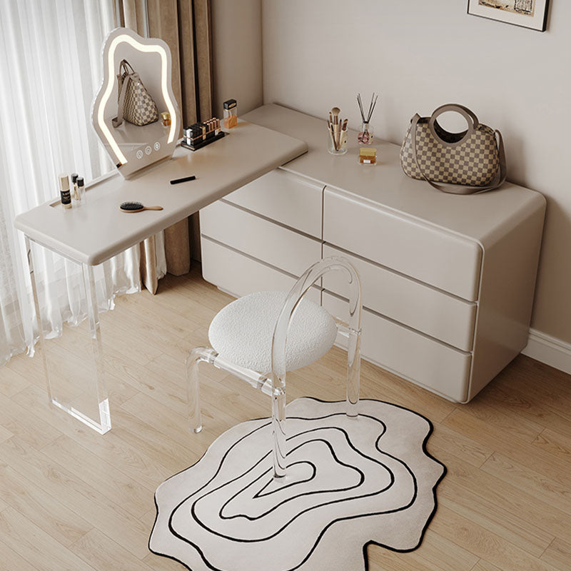 Dominic Dressing Table With Sideboard and LED Mirror-Weilai Concept