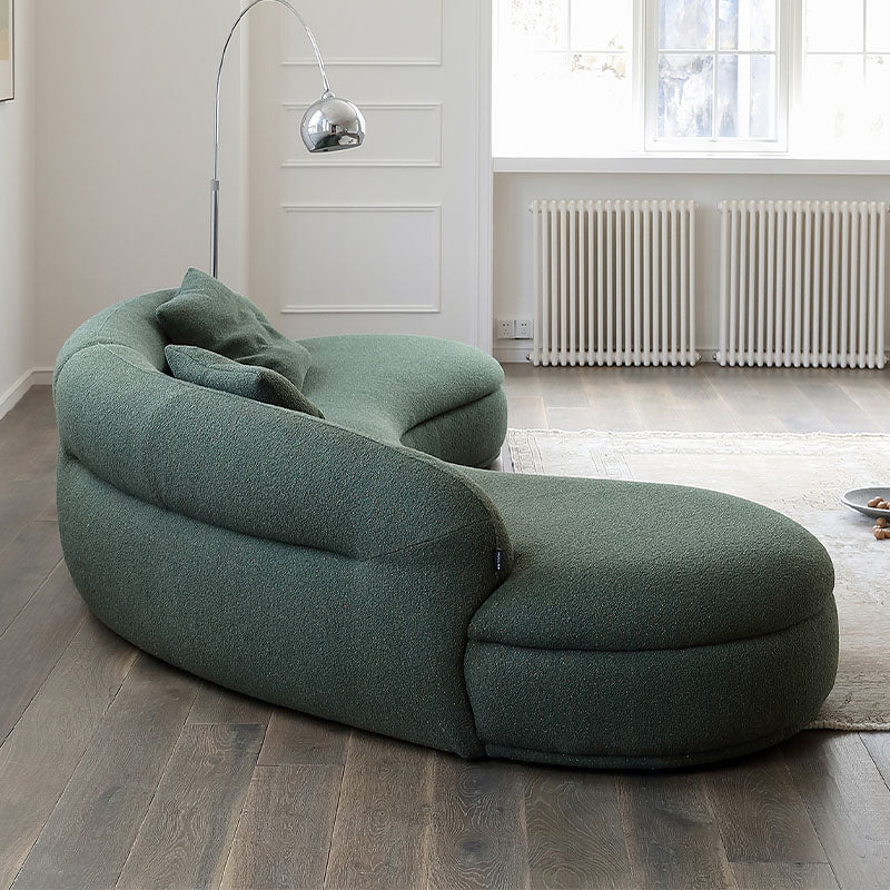 Yannik Curved Three Seater Sofa, Green-Weilai Concept