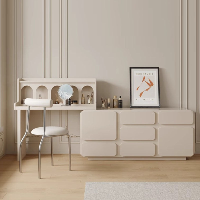 Dinah Dressing Table With Sideboard, Cream or Black-Weilai Concept