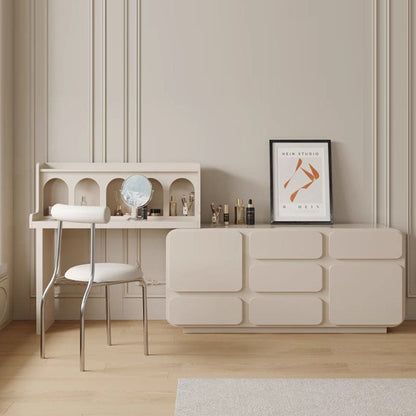 Dinah Dressing Table With Sideboard, Cream or Black-Weilai Concept