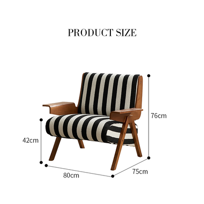 Alba Armchair Vintage, Armchair With Wood, Solid Wood-Weilai Concept