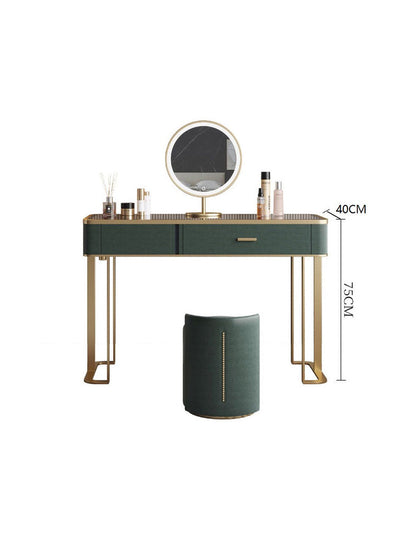 Casey-Lee Dressing Table with Mirror, Builtin Storage Box, Green Option for Clearance | Weilai Concept