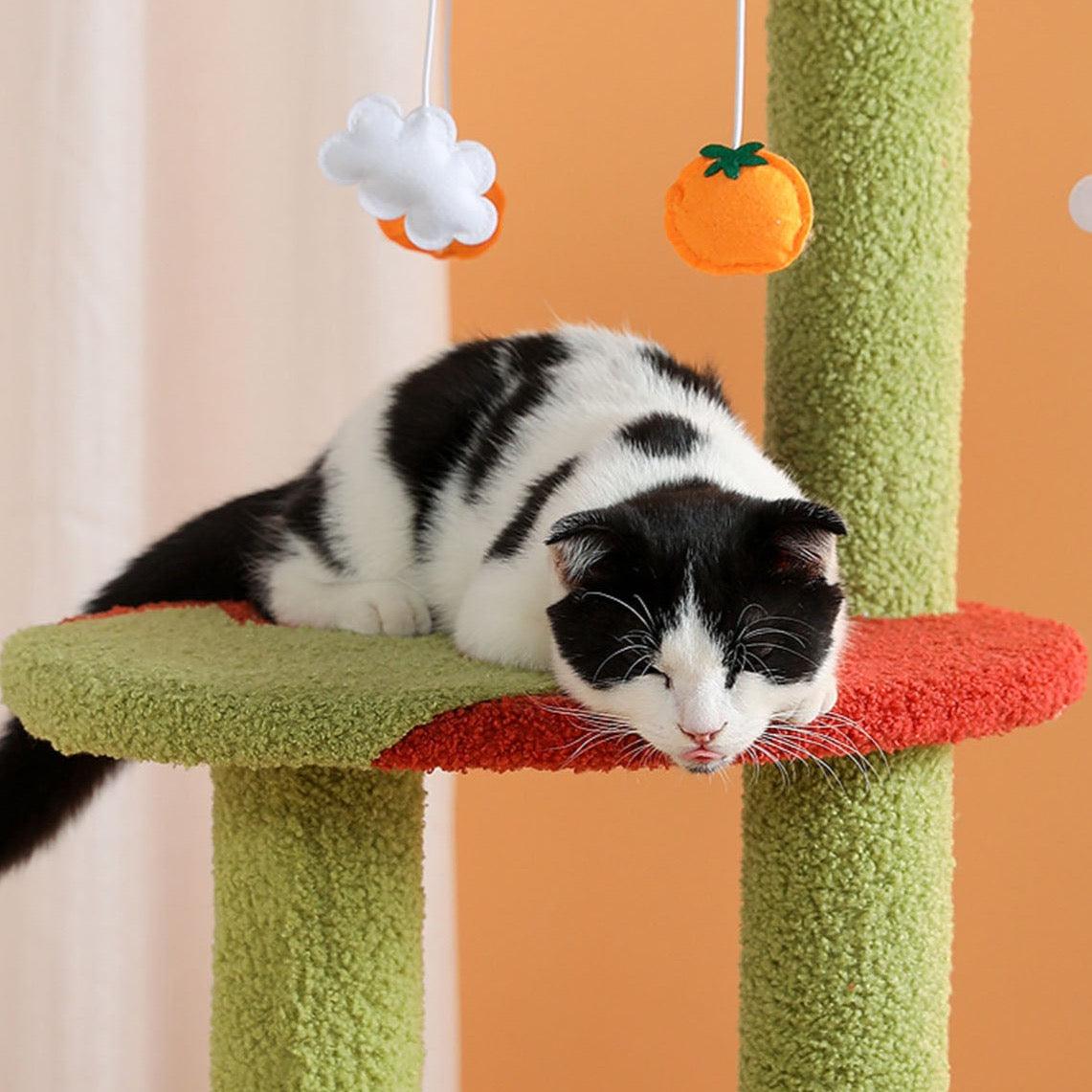 Kyali Cat Tree, Cat Climber, Coral Fleece | Weilai Concept