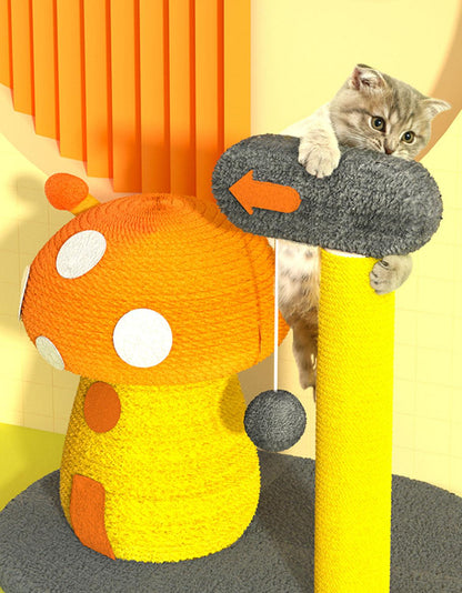 Flo's Mushroom House, Cat Toy, Hemp Rope | Weilai Concept