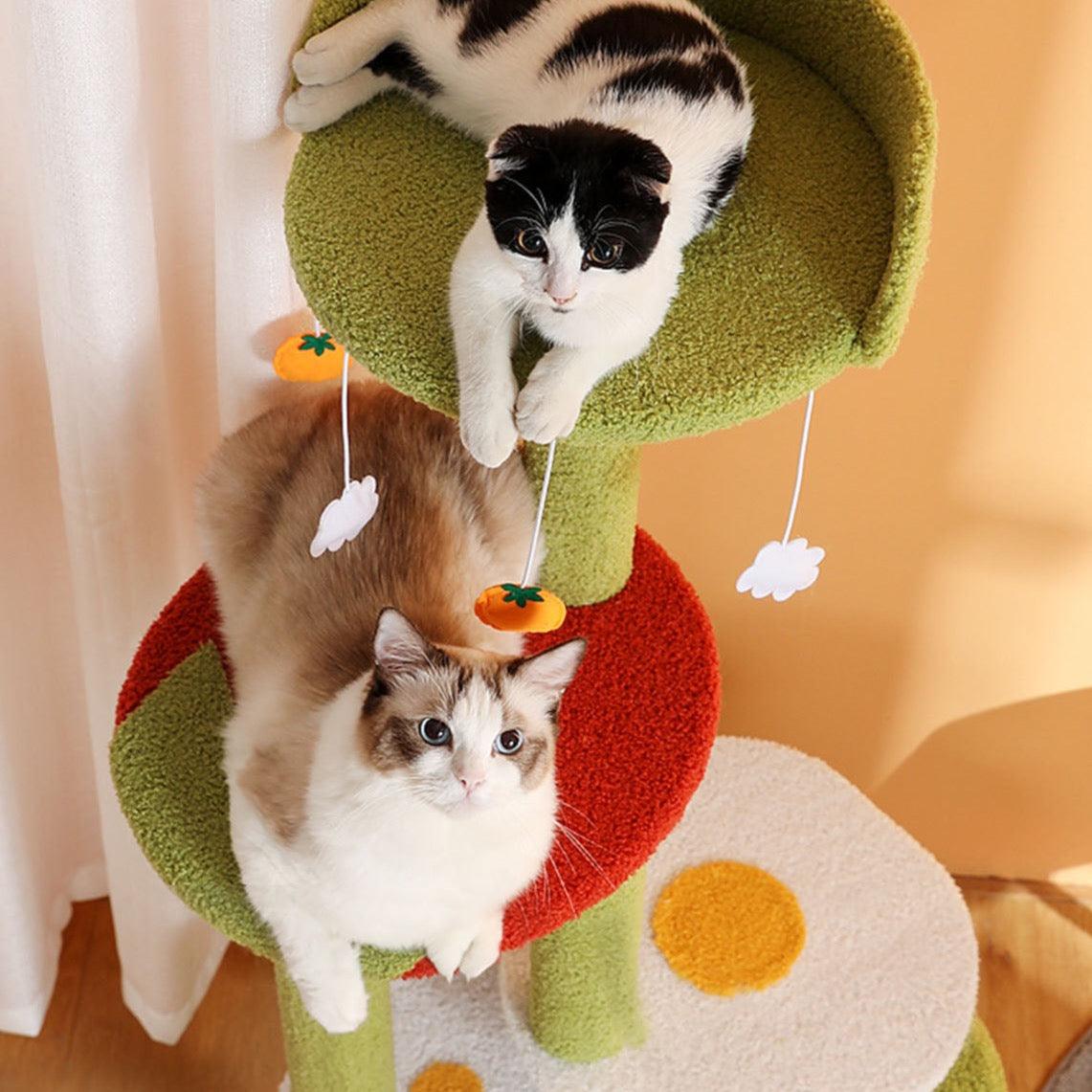 Kyali Cat Tree, Cat Climber, Coral Fleece | Weilai Concept