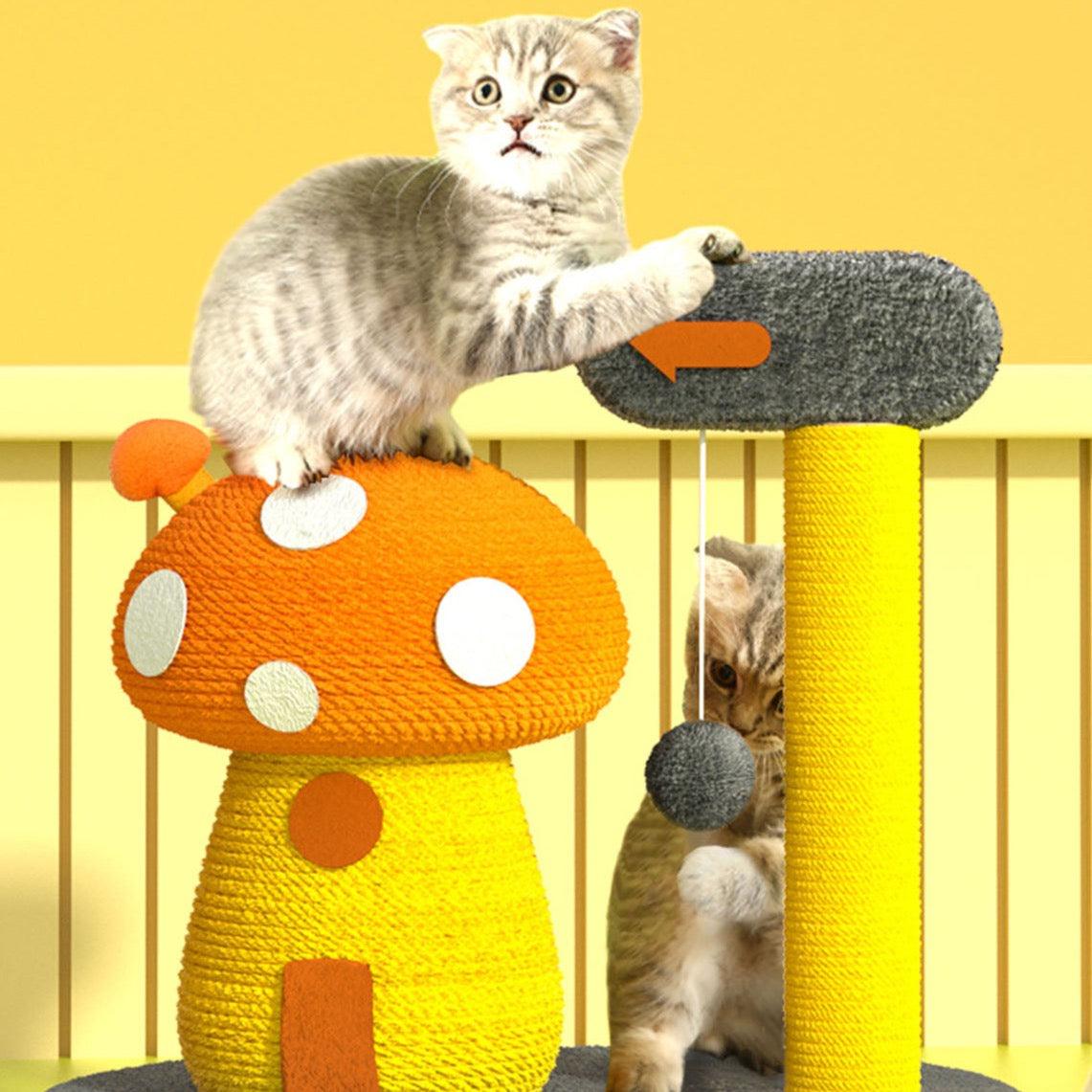 Flo's Mushroom House, Cat Toy, Hemp Rope | Weilai Concept