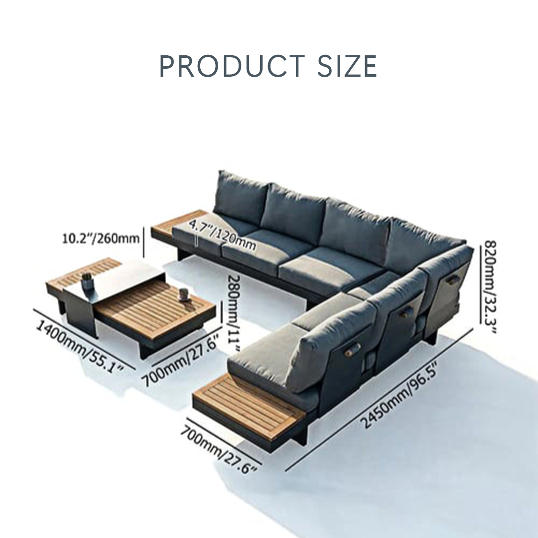 Katerina Outdoor Corner Sofa Set-Weilai Concept