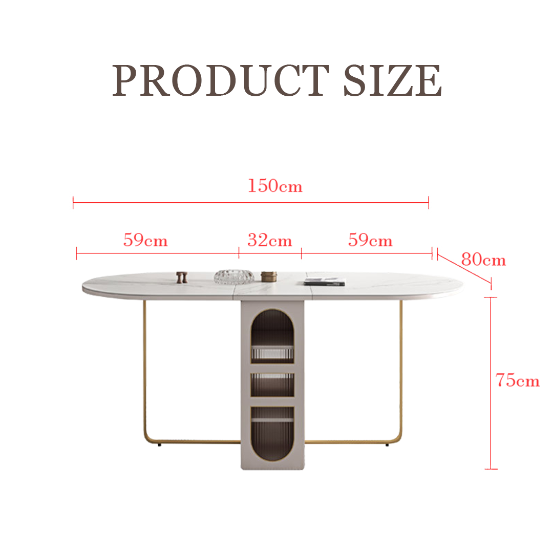 Weilai Concept Signature Folding Dining Table, White-Weilai Concept