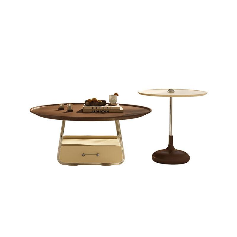 Meral Stylish Coffee Table Set, Stainless Steel | Weilai Concept