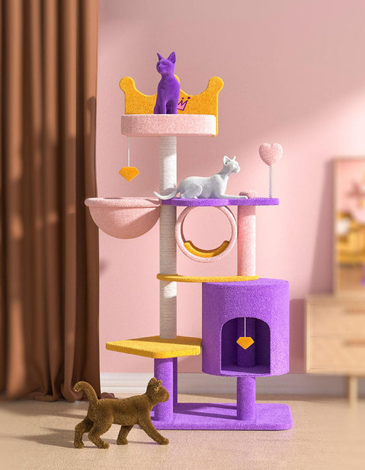 Seb Cat Climber, Cat Tree, Coral Fleece | Weilai Concept