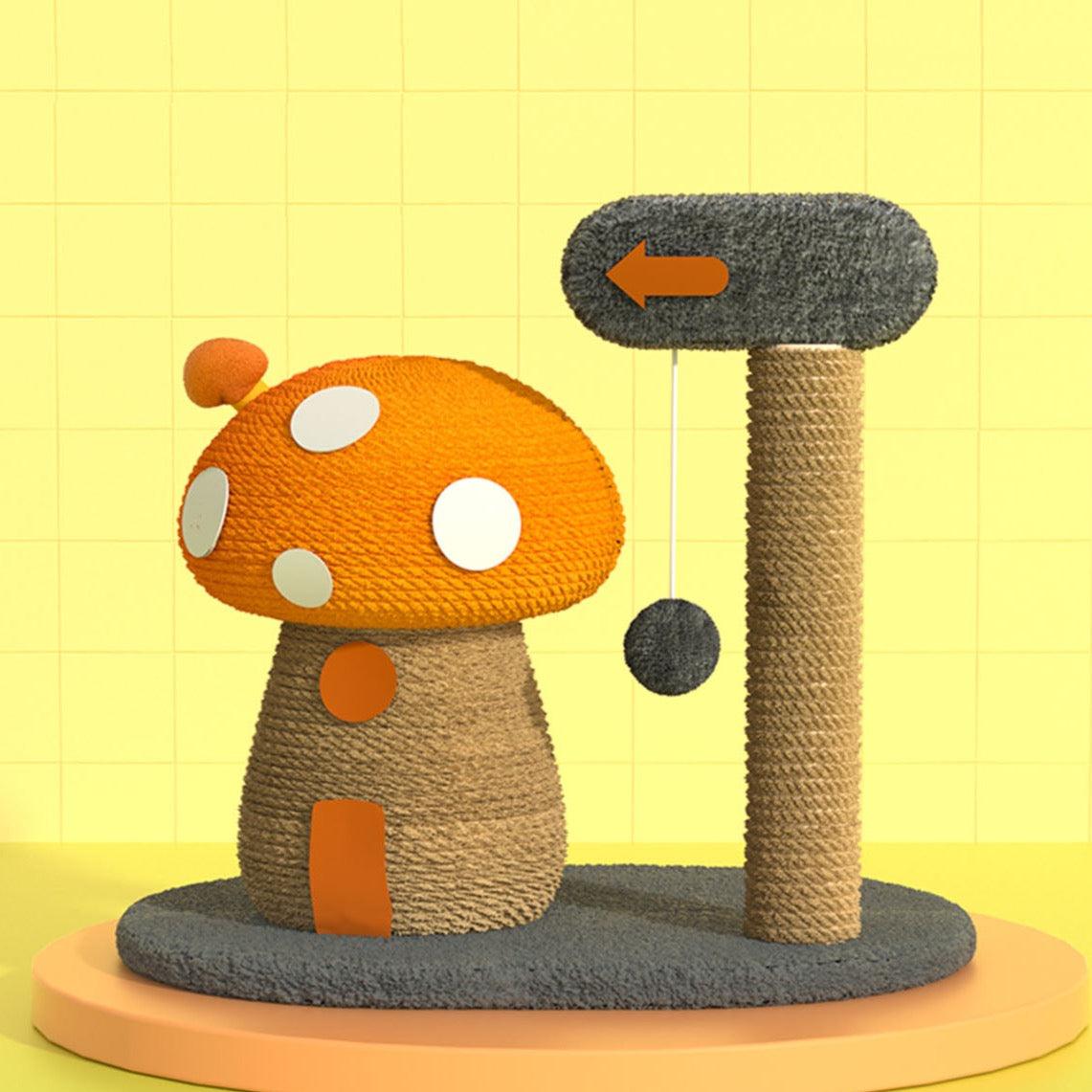 Flo's Mushroom House, Cat Toy, Hemp Rope | Weilai Concept