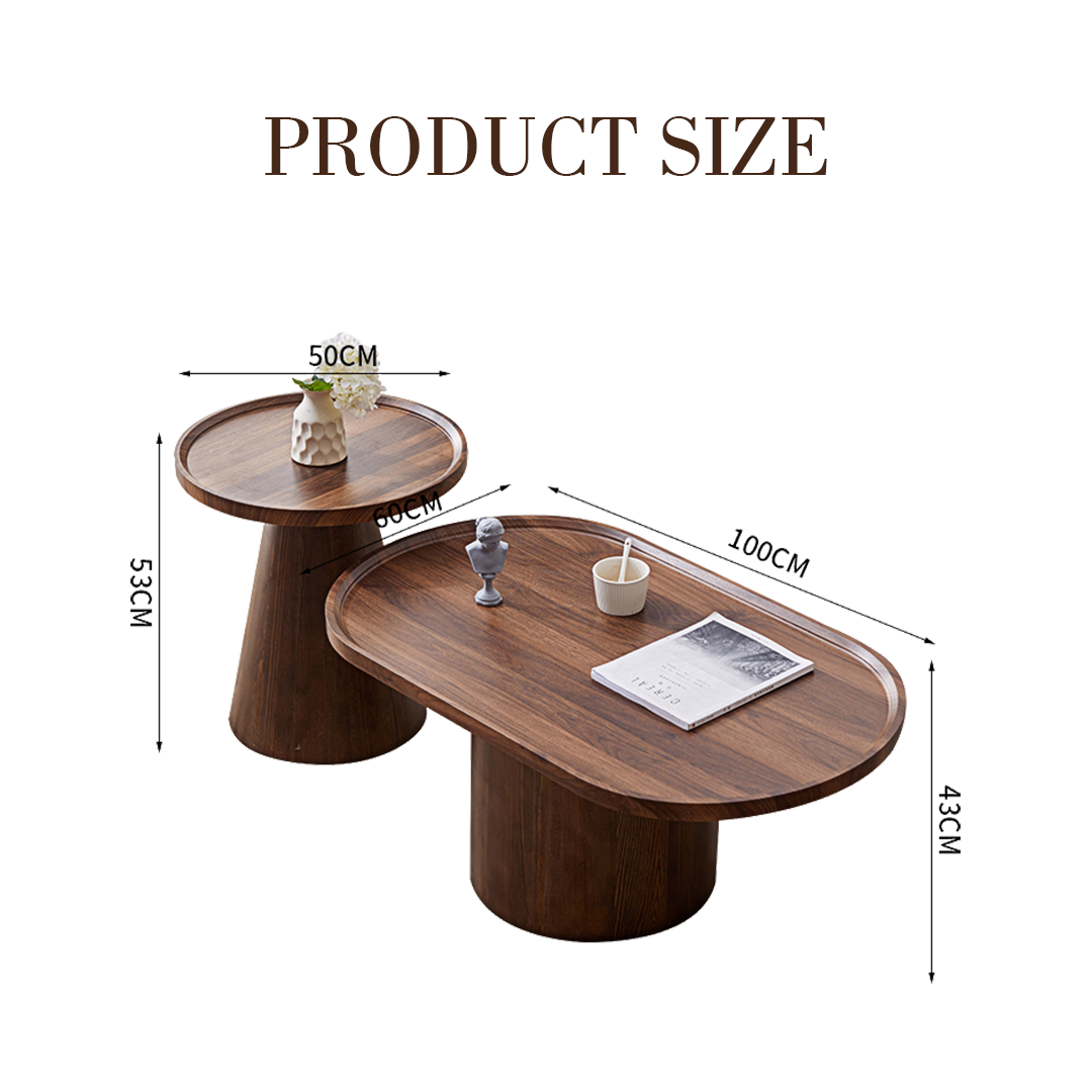 Osric Mid Century Coffee Table Set-Weilai Concept