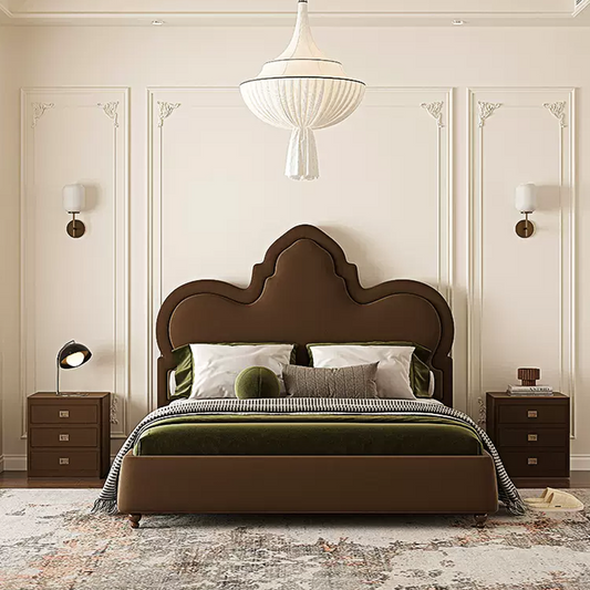 Thalia High Headboard King Size Bed, Double Bed-Weilai Concept