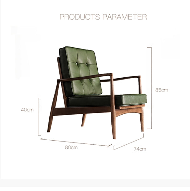 Hans CH32 Green Armchair, Solid Wood-Weilai Concept