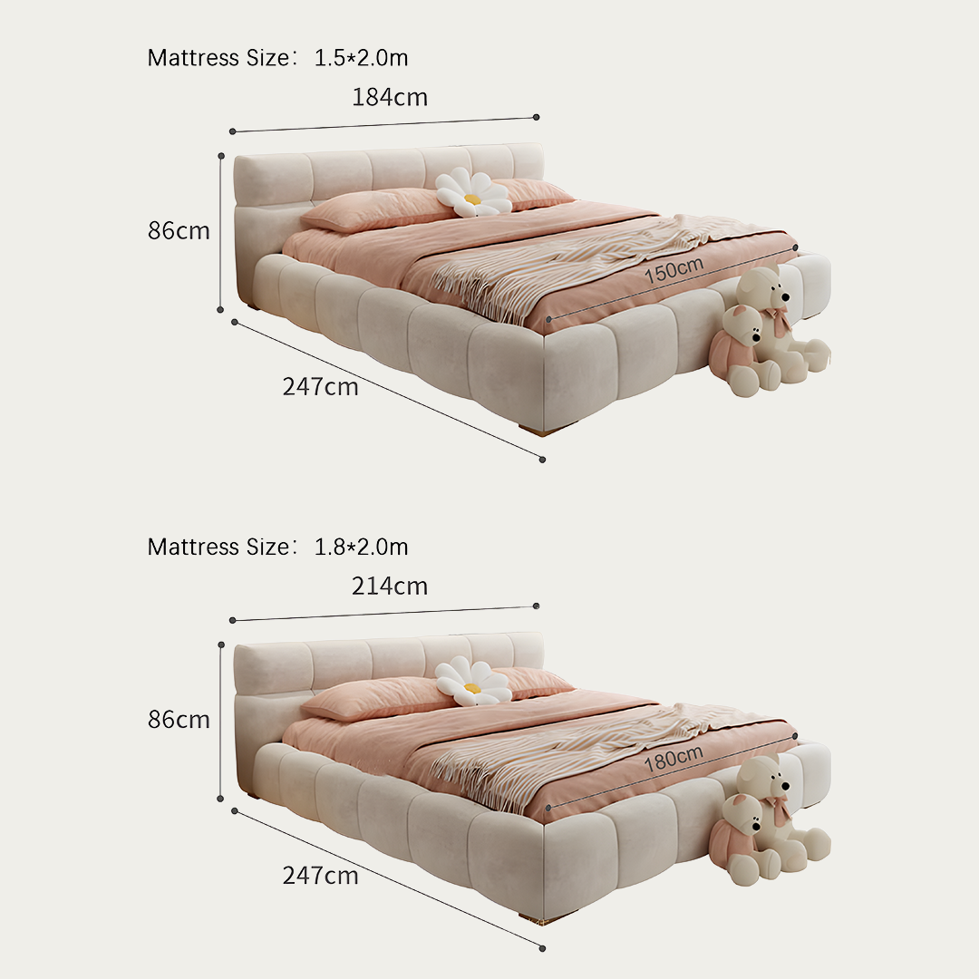 Mamie King Size Bed, More Sizes, Velvet With Storage, Gaslift-Weilai Concept