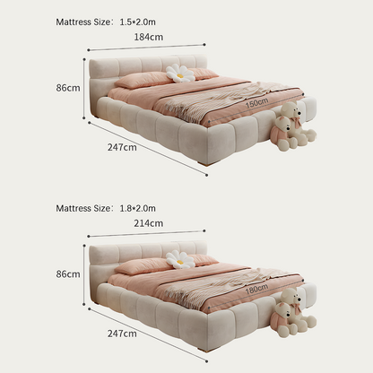 Mamie King Size Bed, More Sizes, Velvet With Storage, Gaslift-Weilai Concept