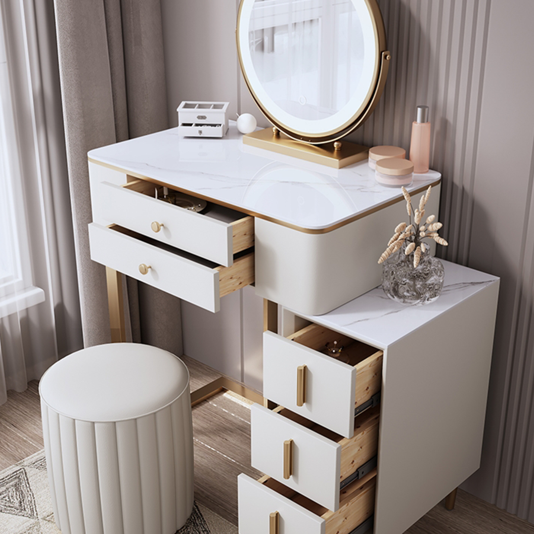 Lakin Dressing Table, White-Weilai Concept