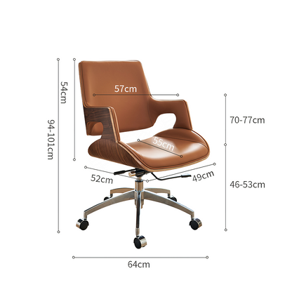 Drake Office Chair, Tan Leather, Reclining & Swivel