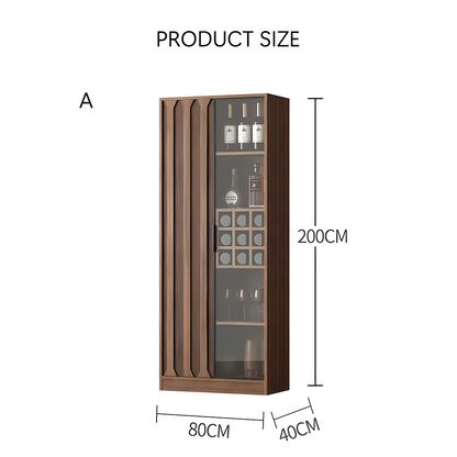 Dory Wine Cabinet, Solid Wood-Weilai Concept