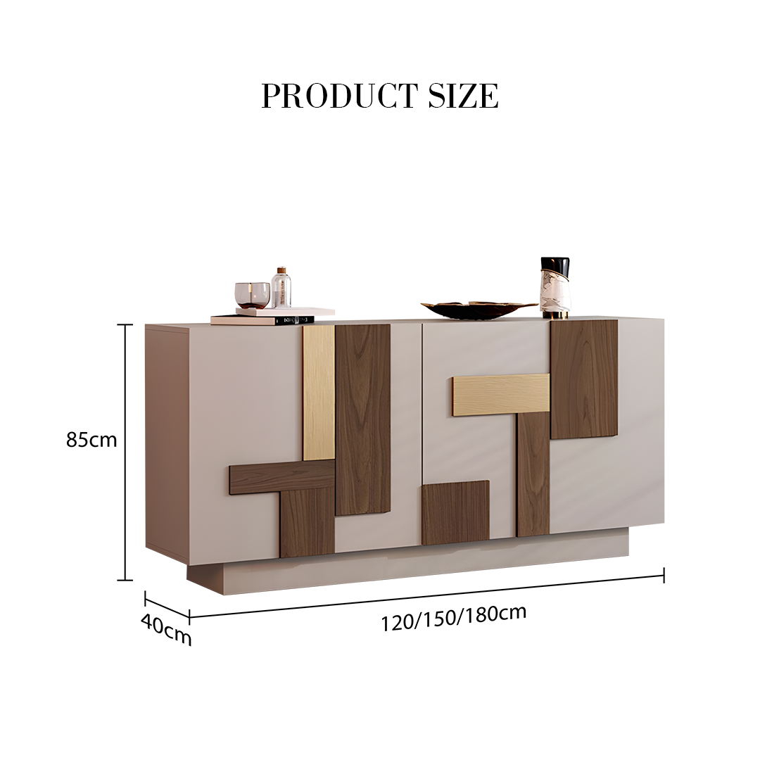 Abril Large Sideboard, Wood-Weilai Concept