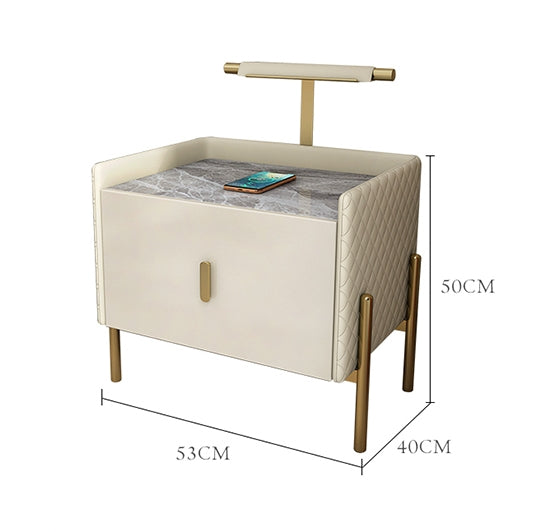 Taro Bedside Table, Cream-Weilai Concept