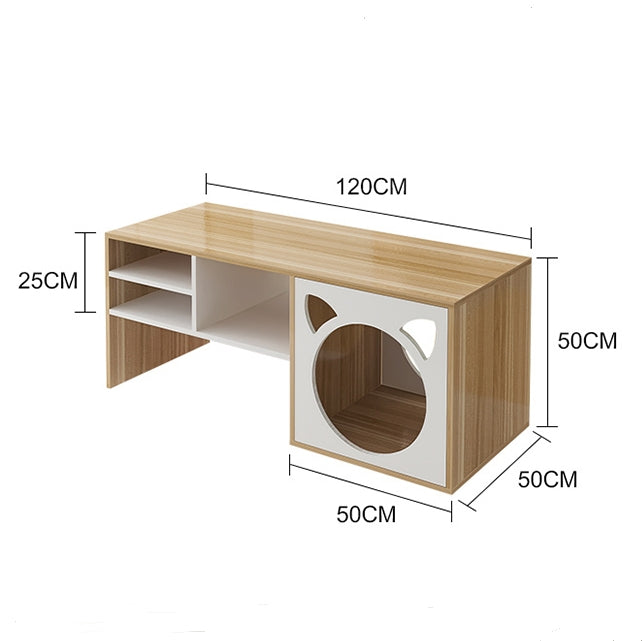 Marioni Coffee Table With Pet House, Wood-Weilai Concept