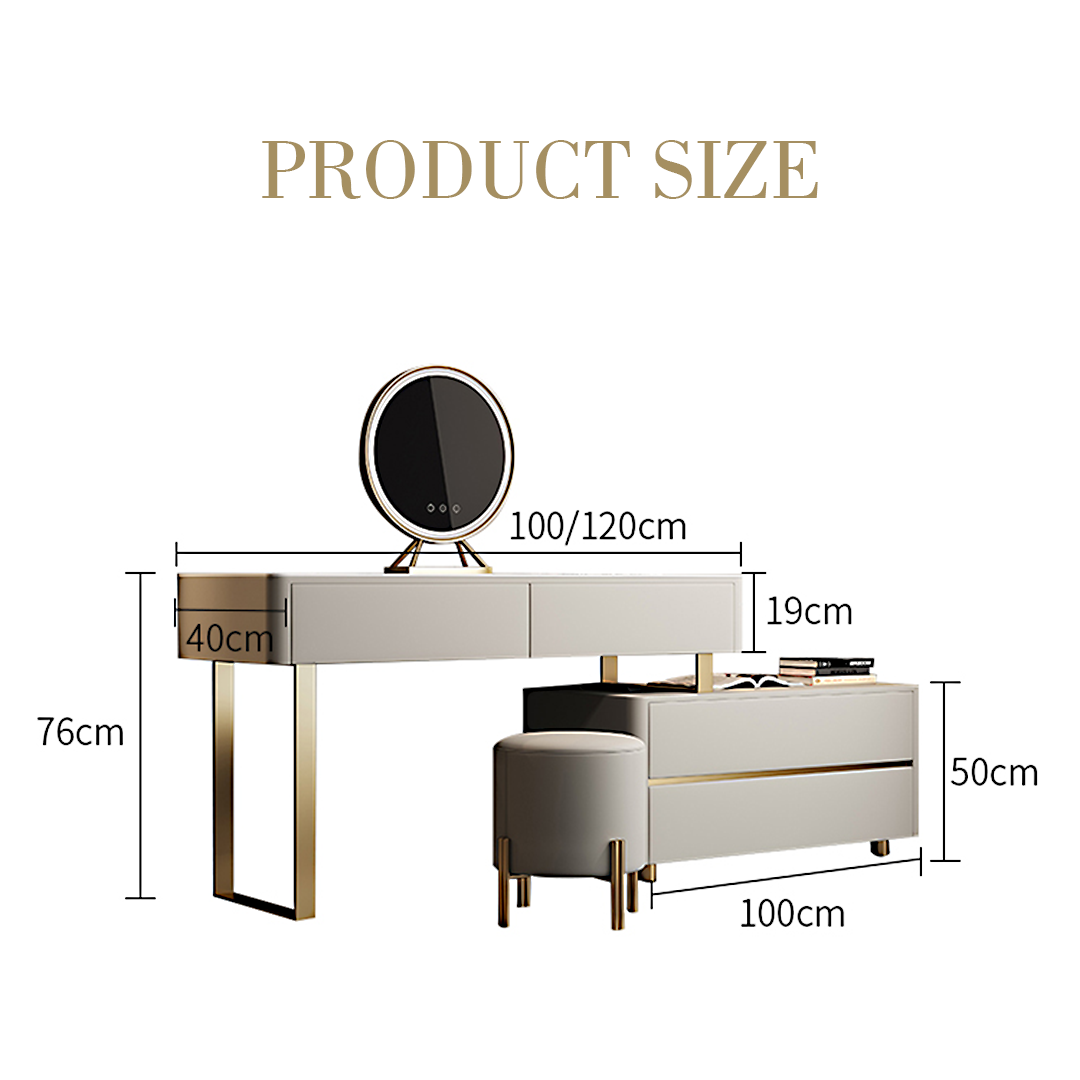 Maynard Dressing Table With Sideboard-Weilai Concept