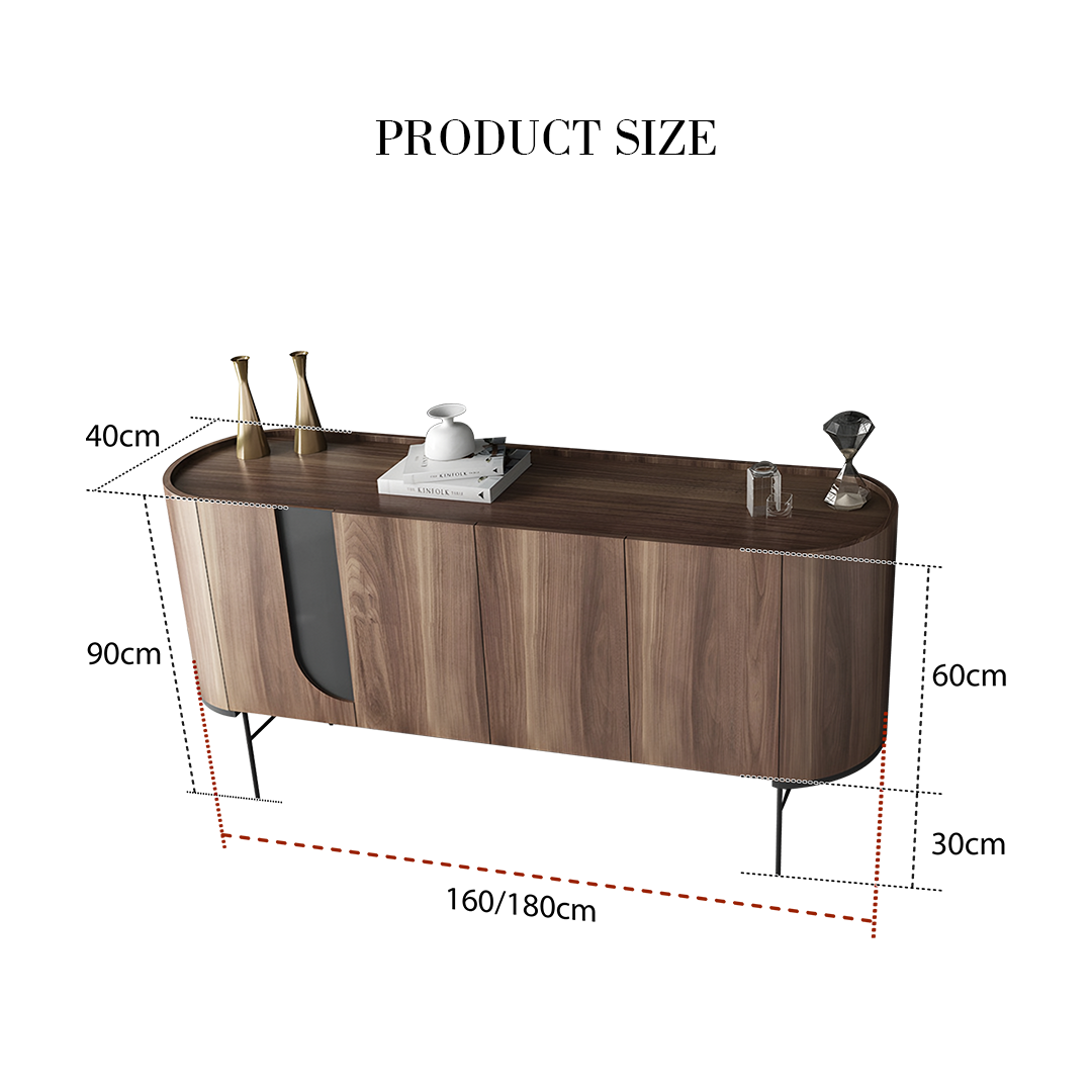 Emilia Sideboard, Dark Wood-Weilai Concept