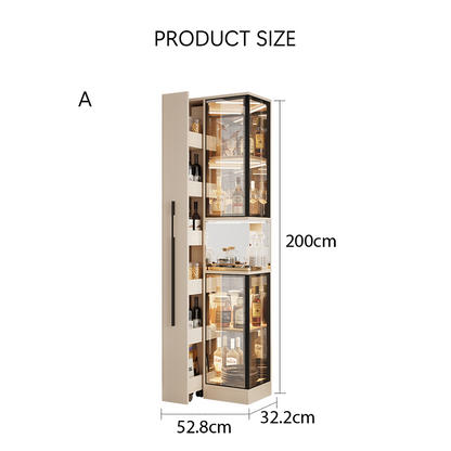 Aquila Wine Storage Cabinet, Modern Drinks Cabinet, With Trolley