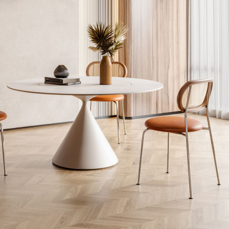 Ozzie Rattna Dining Chair, Round Seat Pad | Weilai Concept