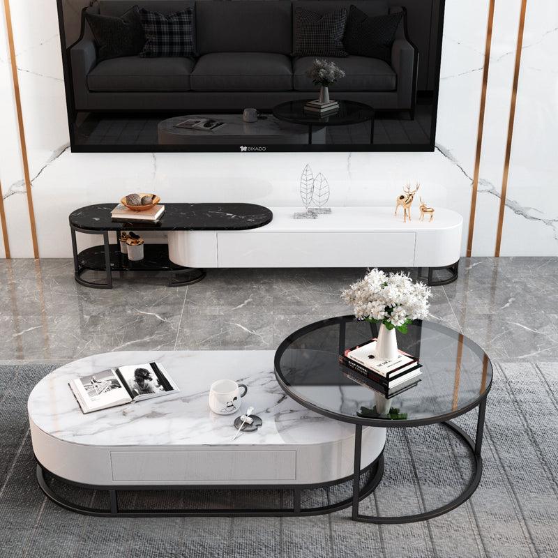 Hagy Nesting Coffee Table Set, Sintered Stone | Weilai Concept