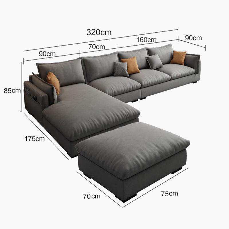 G918 Amos Three Seater Sofa, Leathaire | Weilai Concept