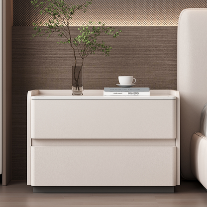 Agustina Modern Bedside Table, Wooden Bedside Table, Cream-Weilai Concept