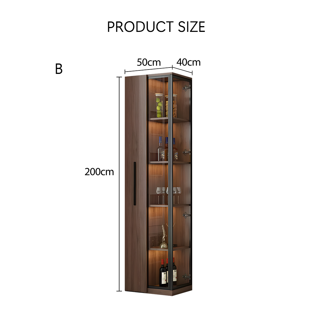 Wavecrest Cocktail Cabinet, Bar With Doors, Wood-Weilai Concept