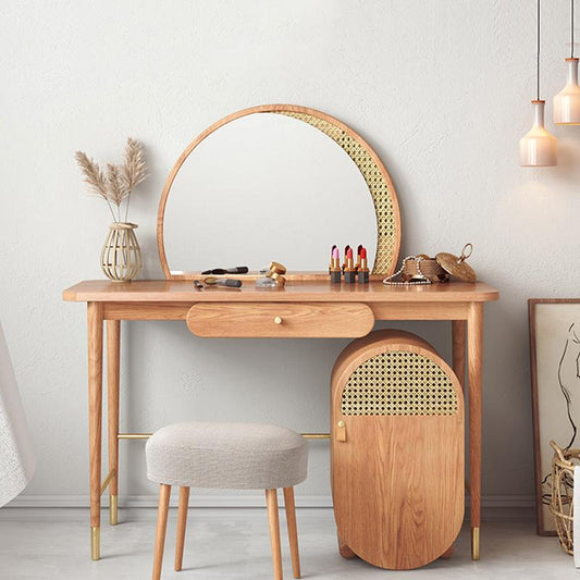 Hector Dressing Table With Mirror, Solid Wood | Weilai Concept