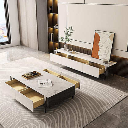 LUOLUO Rectangular Coffee Table With TV Stand | Weilai Concept