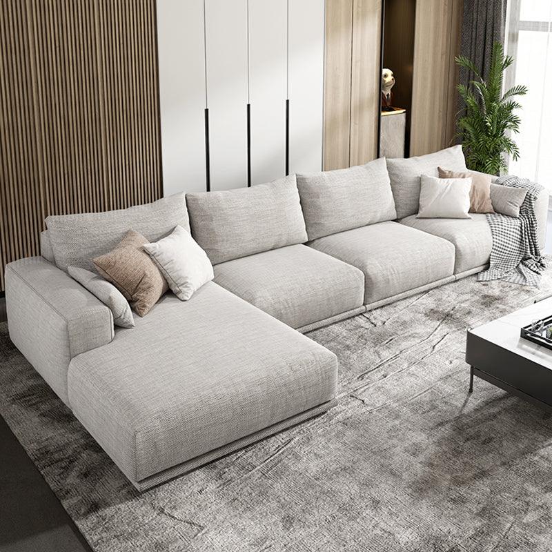 Frances Three Seater Corner Sofa, Cotton Linen | Weilai Concept