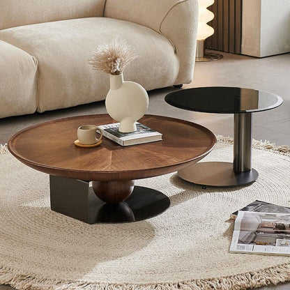 Ian Round Coffee Table Set, Solid Wood | Weilai Concept