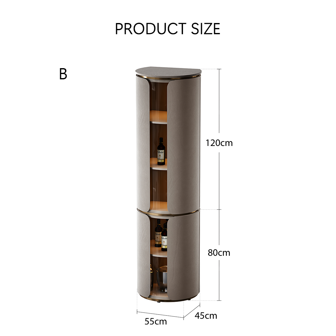 Triton Wine Rack And Wine Cabinet, Leather-Weilai Concept