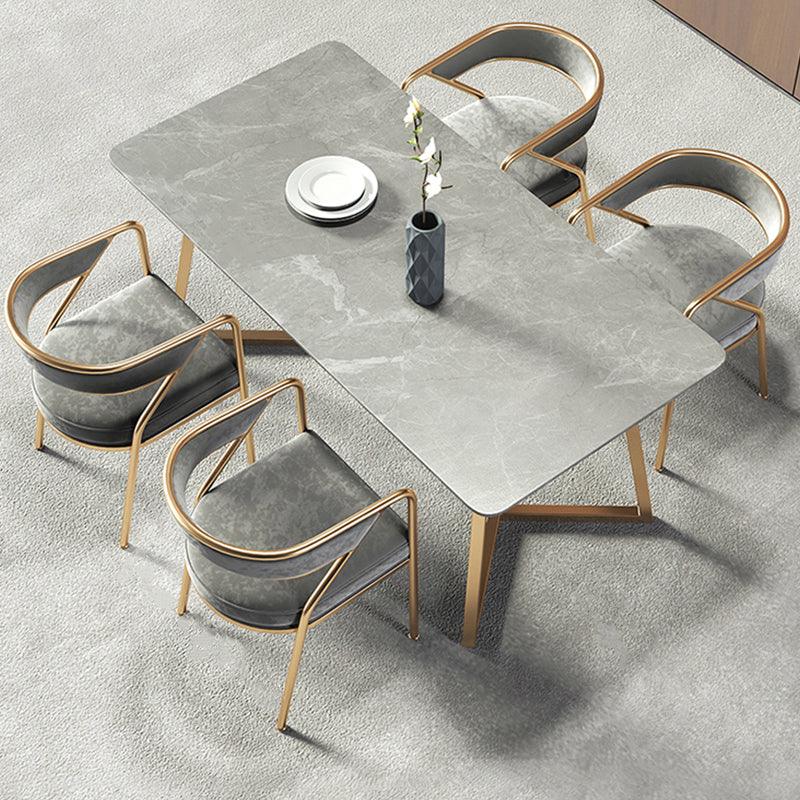 Attleboro Dining Table, Sintered Stone & Gold | Weilai Concept