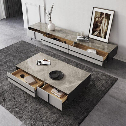 Ohyama Living Room Table Set, Coffee Table, TV Stand | Weilai Concept