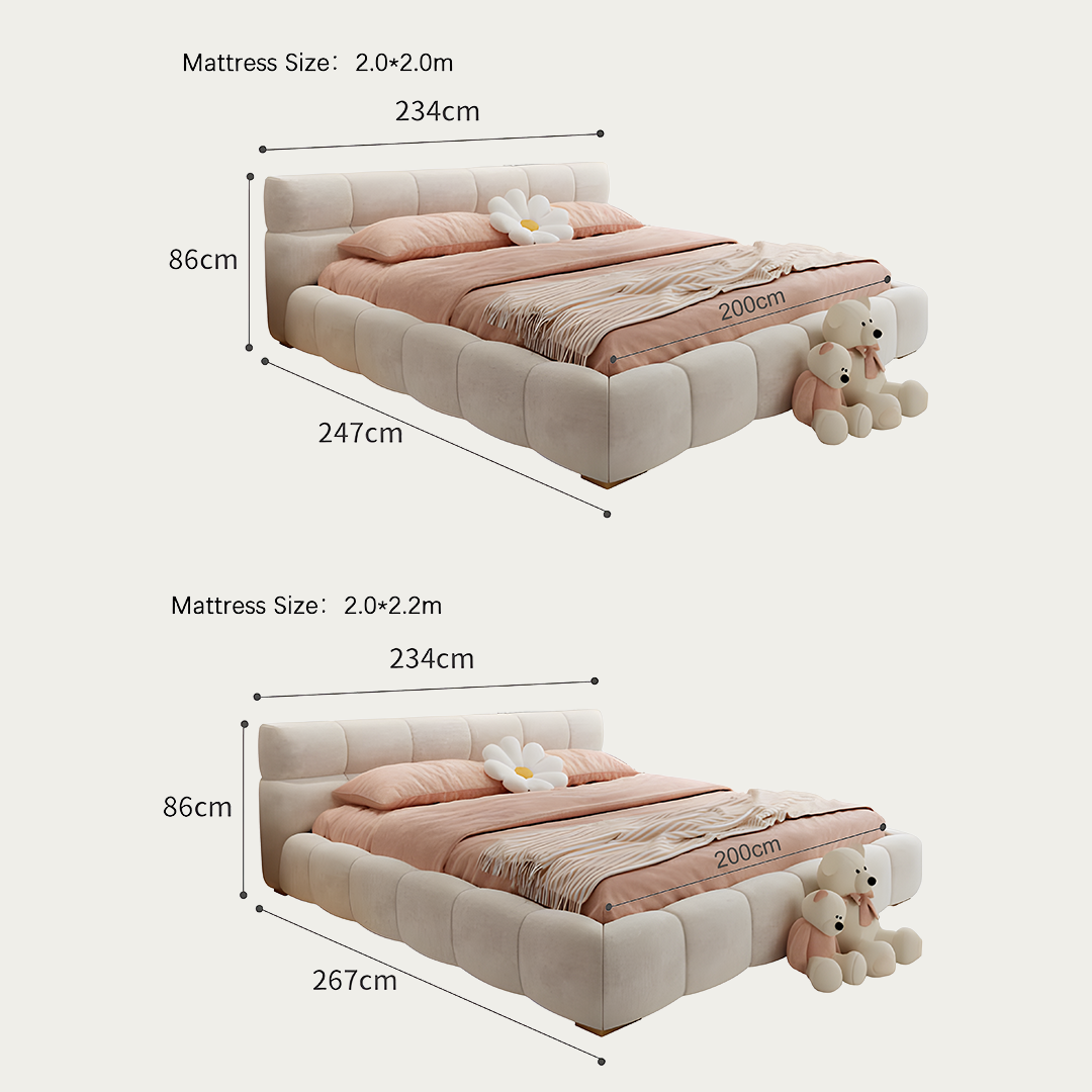 Mamie King Size Bed, More Sizes, Velvet With Storage, Gaslift-Weilai Concept