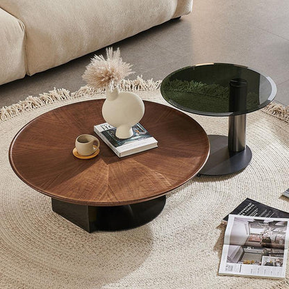 Ian Round Coffee Table Set, Solid Wood | Weilai Concept