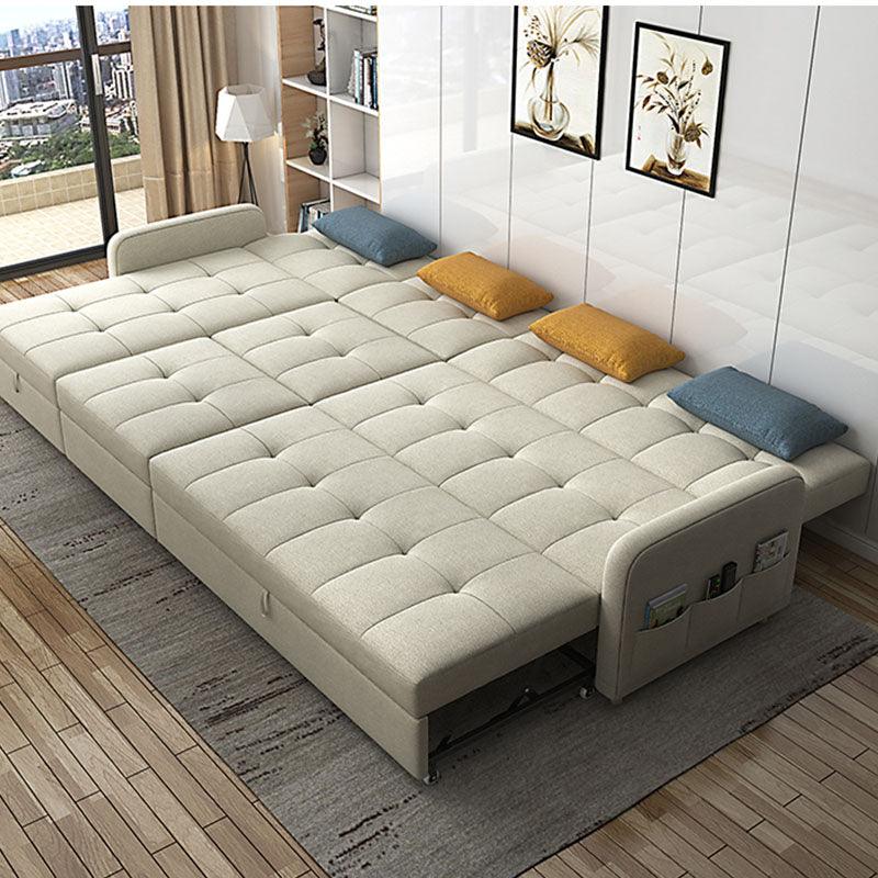 ML203 Three Seater Sofa Bed, Linen | Weilai Concept