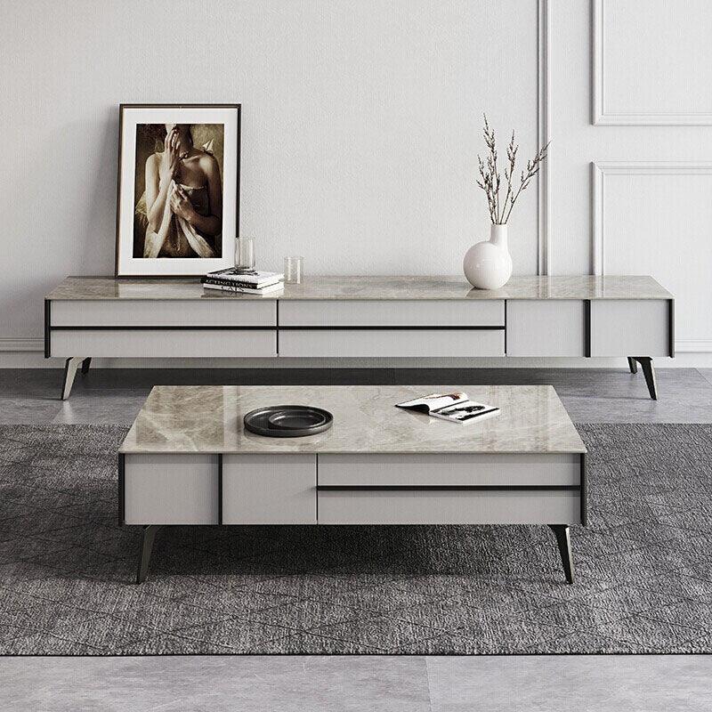 Ohyama Living Room Table Set, Coffee Table, TV Stand | Weilai Concept