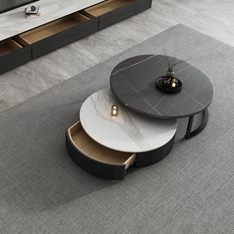 Bigbiglife Nesting Coffee Table With TV Stand, Sintered Stone | Weilai Concept