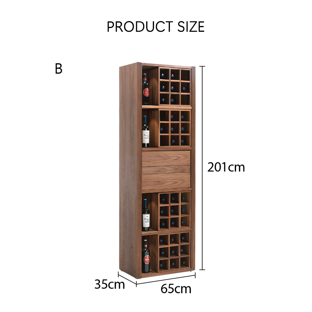 Grace Wine Cabinet, Solid Wood-Weilai Concept