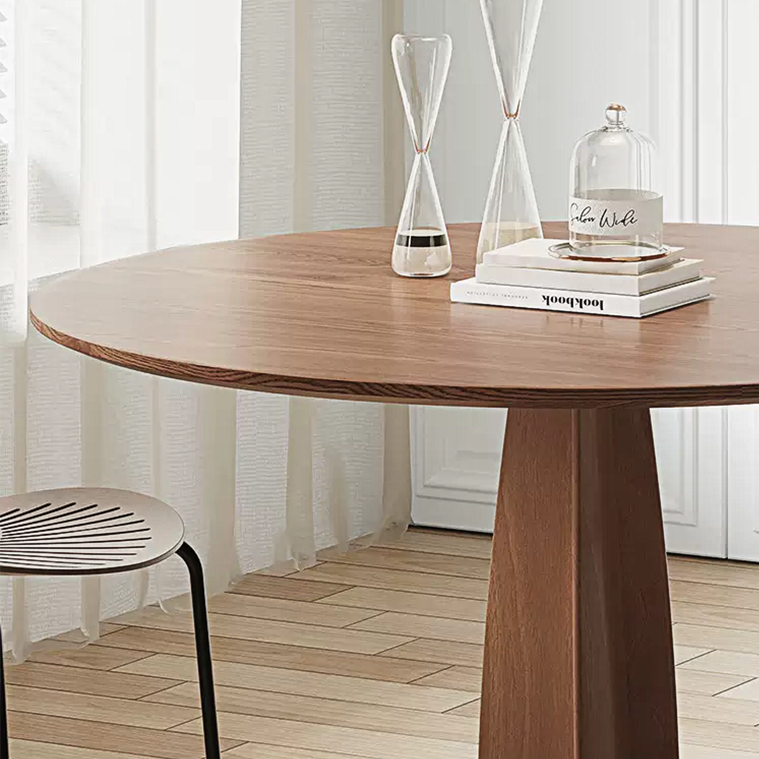 Seraphina Round Dining Table, Solid Wood-Weilai Concept