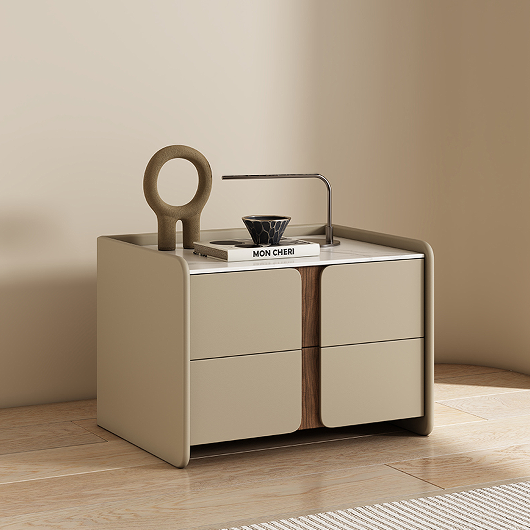 Noa Antique Bedside Table-Weilai Concept