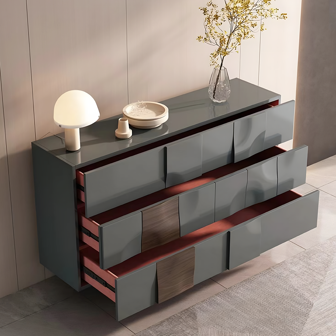 Elena Wooden Sideboard, Solid Wood, White Or Black-Weilai Concept